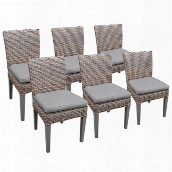 Tkc Oasis Patio Dining Side Chair In Gray (set Of 6)