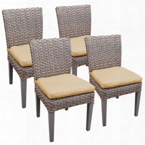 Tkc Oasis Patio Dining Side Chair In Sesame (set Of 4)