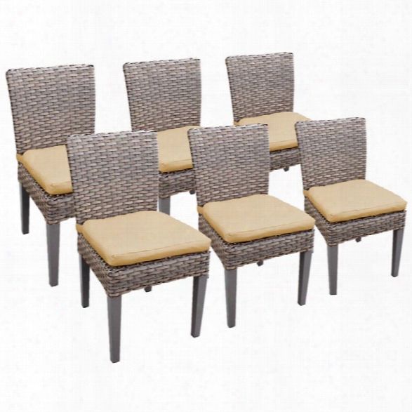 Tkc Oasis Patio Dining Side Chair In Sesame (set Of 6)