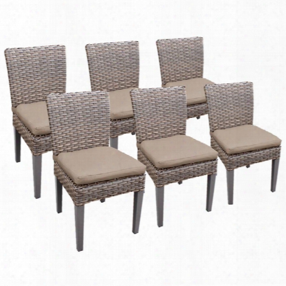 Tkc Oasis Patio Dining Side Chair In Wheat (set Of 6)