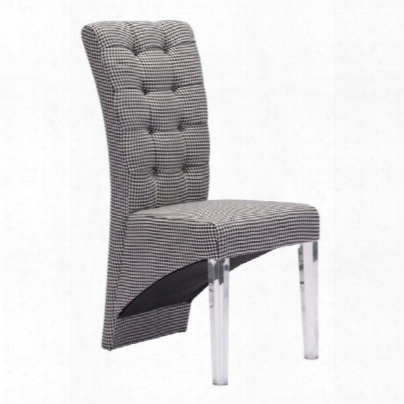 Zuo Waldorf Dining Chair In Houndstooth (set Of 2)