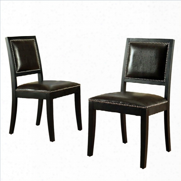 Abbyson Living Caralee Chair In Dark Truffle (set Of 2)