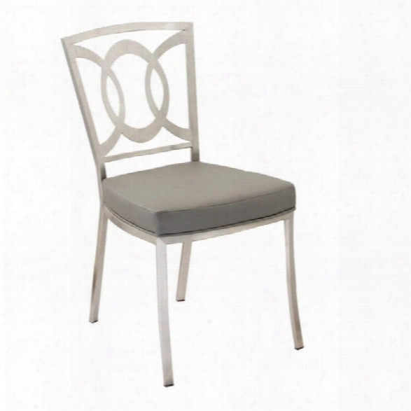 Armen Living Drake Dining Chair In Gray (set Of 2)