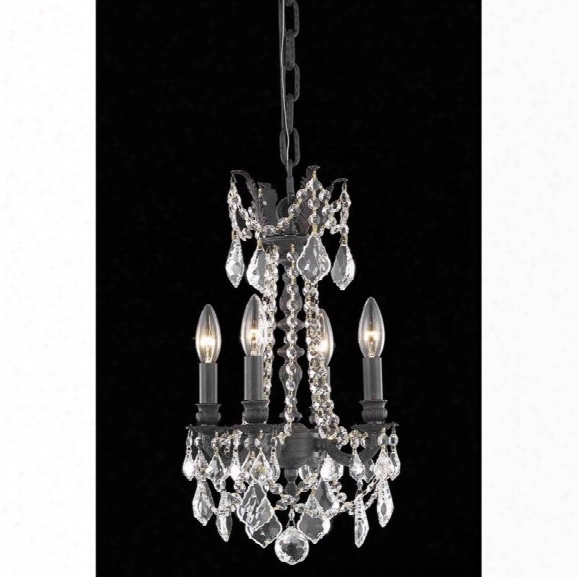 Elegant Lighting Rosalia 10 4 Light Elegant Crystal Chandelier