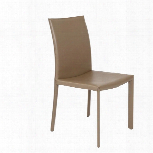 Eurostyle Hasina Dining Chair In Taupe (set Of 2)