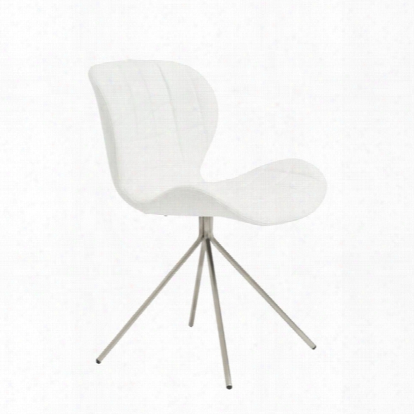 Eurostyle Valene Dining Chair In White Leatherette (set Of 2)
