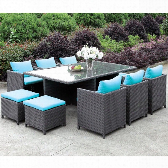 Furniture Of America Gallina 11 Piece Outdoor Dining Set