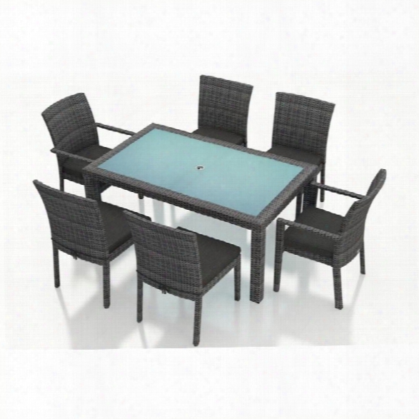 Harmonia Living District 7 Piece Patio Dining Set In Canvas Charcoal