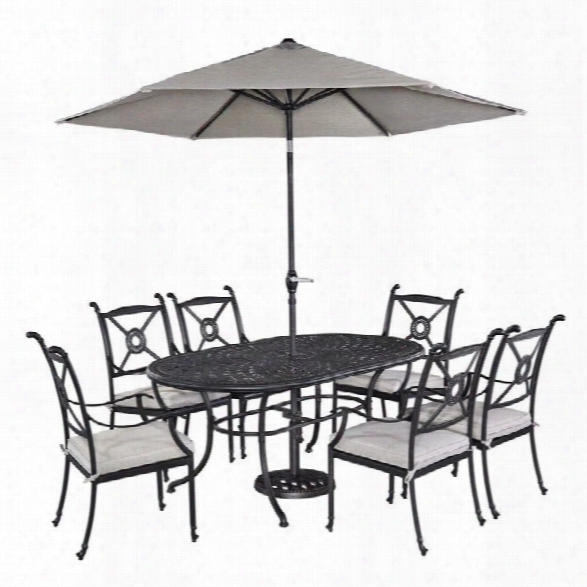 Home Styles Athens 7 Piece Dining Set In Charcoal