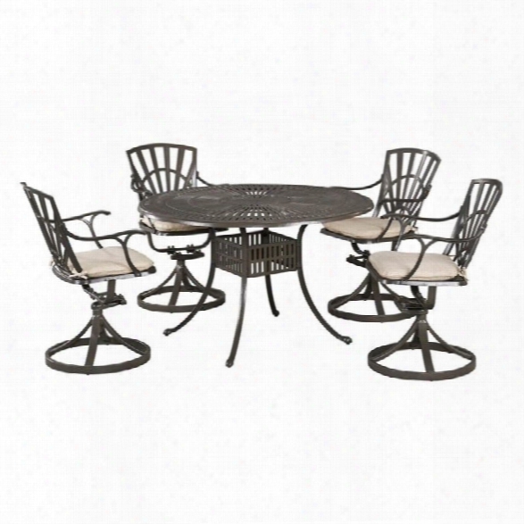 Home Styles Largo 5 Piece Dining Set With Cushions In Taupe