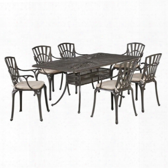 Home Styles Largo 7 Piece Dining Set With Cushions In Taupe