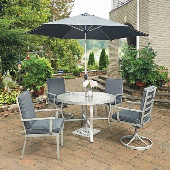 Home Styles South Beach 7 Piece 48 Round Patio Dining Set In Gray