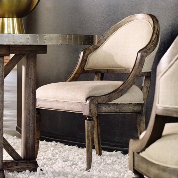 Hooker Furniture Melange Bentley Upholstered Dining Chair In Weathered Natural