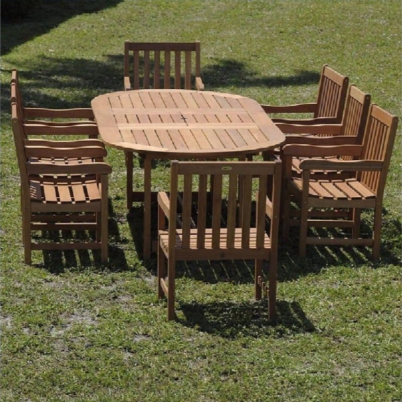 International Close Amazonia 9 Piece Wood Patio Dining Set In Brown