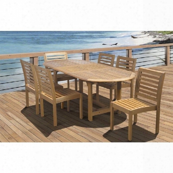 Internationla Home Eucalyptus 7 Piece Wood Patio Dining Set