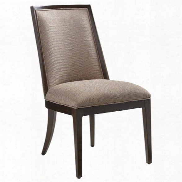 Lexington Zavala Ellipsis Upholstered Dining Side Chair In Mocha Brown