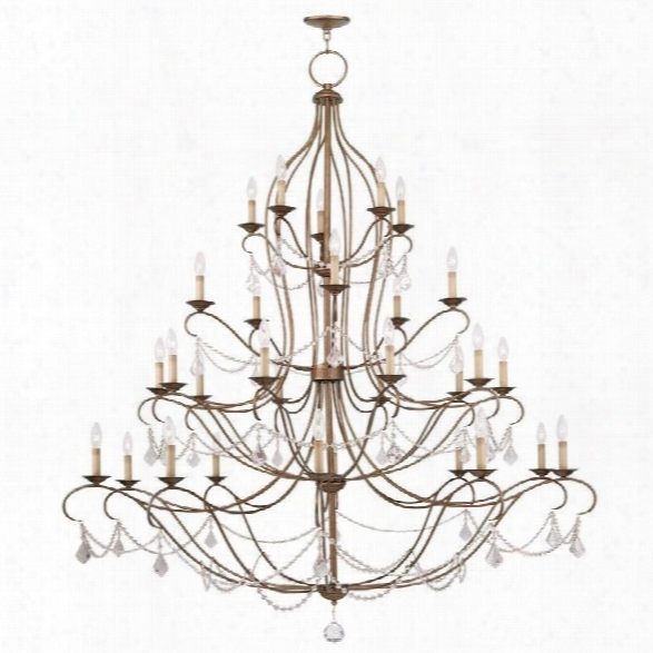 Livex Chesterfield Chandelier In Antique Gold Leaf