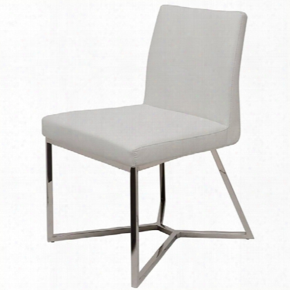 Nuevo Patrice Faux Leather Dining Side Chair In White