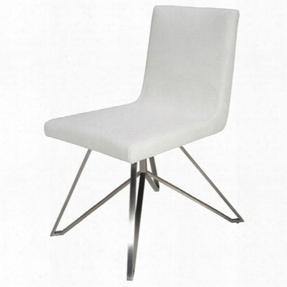 Nuevo Tanya Faux Leather Dining Side Chair In White