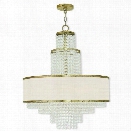 Livex Prescott Chandelier in Hand Applied Winter Gold