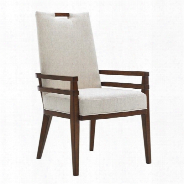 Tommy Bahama Island Fusion Coles Bay Fabric Arm Chair In White