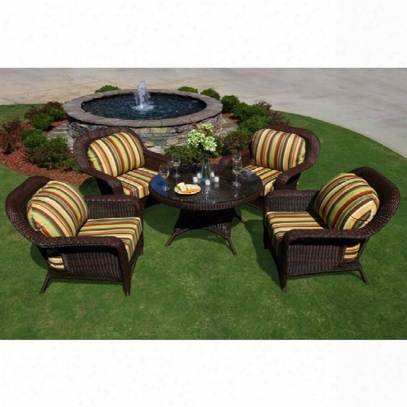 Tortuga Sea Pines 5 Piece Patio Dining Set-tortoise/ Rave Lemon