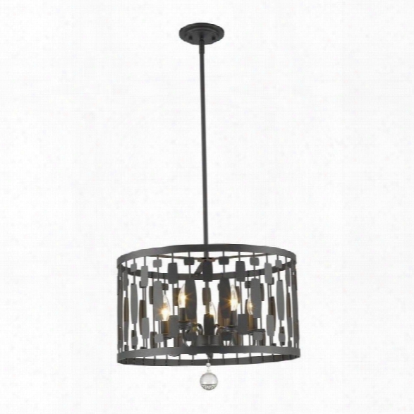 Z-lite Almet 5 Light Pendant In Bronze