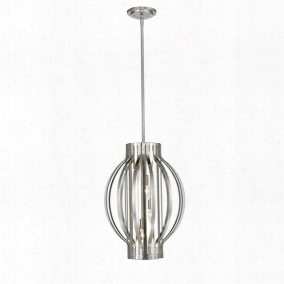 Z-lite Moundou 4 Light Pendant In Brushed Nickel