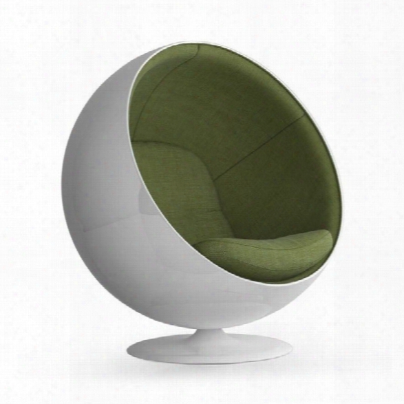 Aeon Furniture Luna Lounge Dining Chair In White And Green