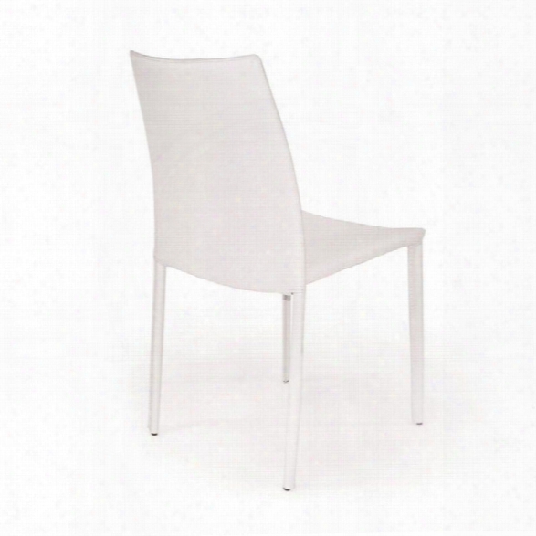 Aeon Furniture Tamara Stacking Dining Chair In White (set Of 4)