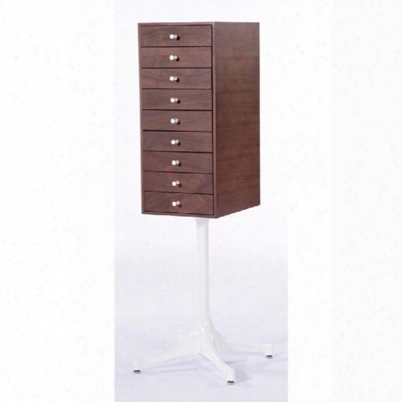 Aeon Furniture Tower 9 Miniature Chest In Walnut And White