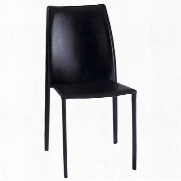 Aeon Tamara Stacking Dining Chair In Black (set Of 4)