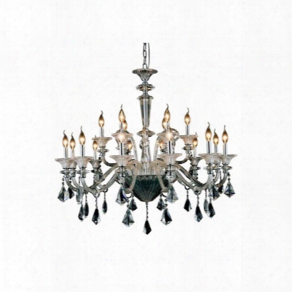 Elegant Lighting  Aurora 40 18 Light Chandelier In Chrome