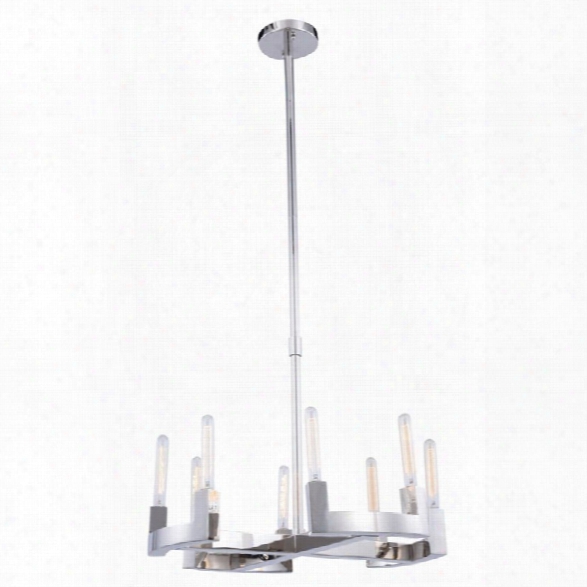 Elegant Lighting Corsica 8 Light Chandelier In Polished Nickel