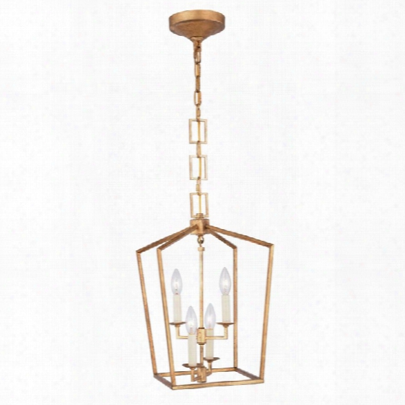 Elegant Lig Hting Denmark 4 Light Pendant In Golden Iron