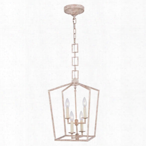 Elegant Lighting Denmark 4 Light Pendant In Ivory Wash