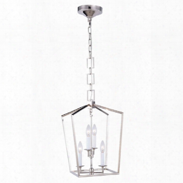 Elegant Lighting Denmark 4 Light Pendant In Polished Nickel