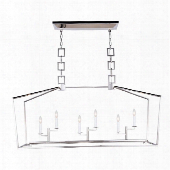 Elegant Lighting Denmark 6 Light Kitchen Island Pendant In Nickel