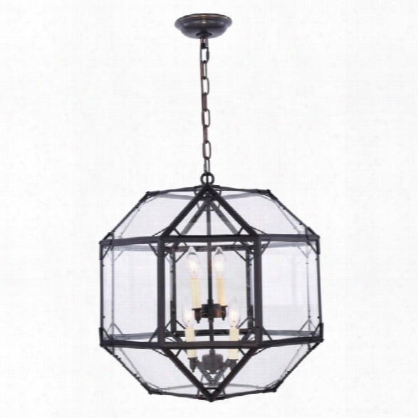 Elegant Lighting Gordon 4 Light Pendant In Rustic Zinc