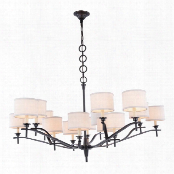 Elegant Lighting Segovia 15 Light Chandelier In Bronze