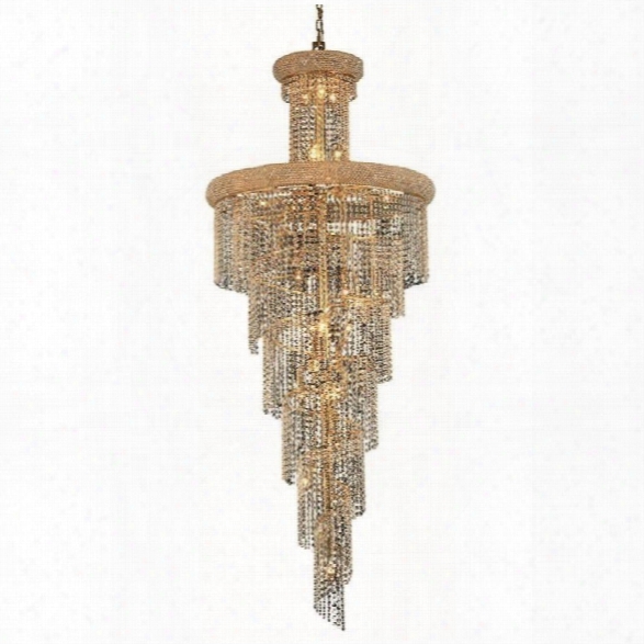 Elegant Lighting Spiral 30 28 Light Elements Crystal Chandelier