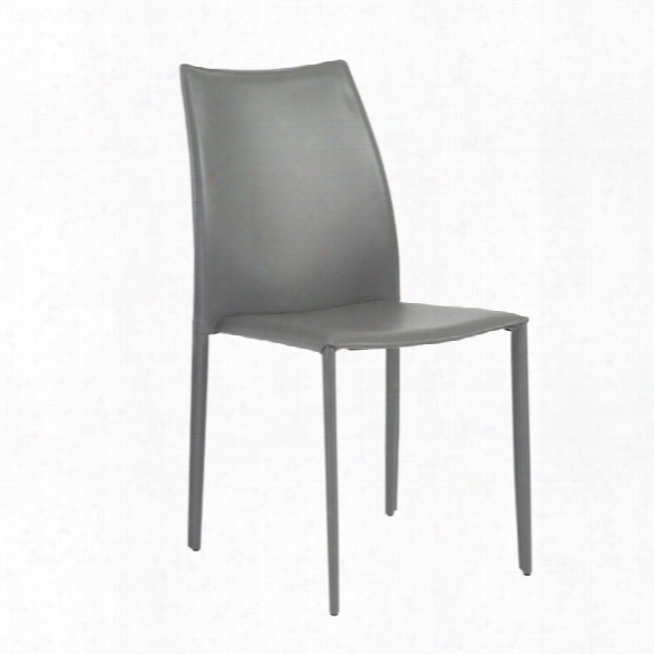 Eurostyle Dalia Stacking Side Chair In Gray (set Of 4)