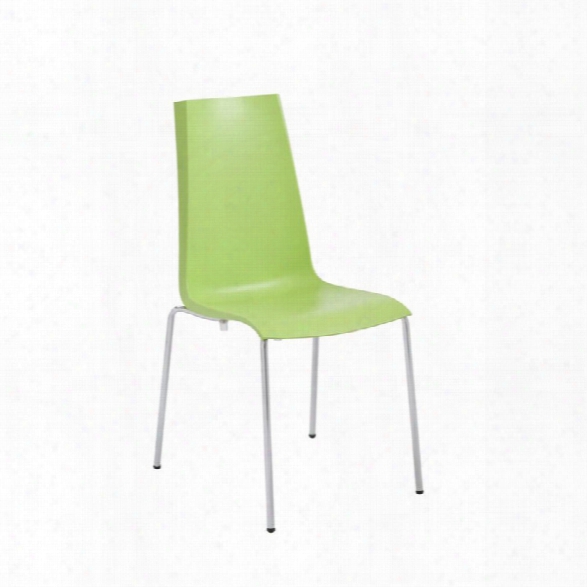 Eurostyle Mannequin Stacking Side Chair In Light Green (set Of 4)