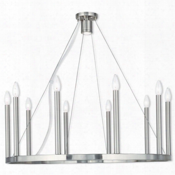 Livex Alpine Chandelier In Brushed Nickel