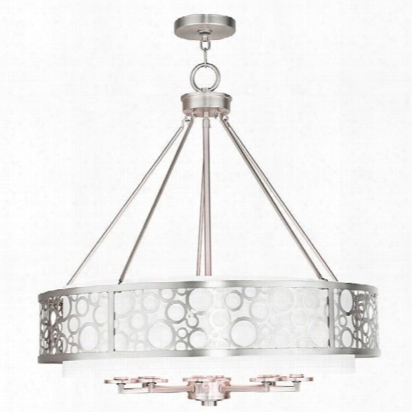 Livex Avalon Chandelier In Brushed Nickel