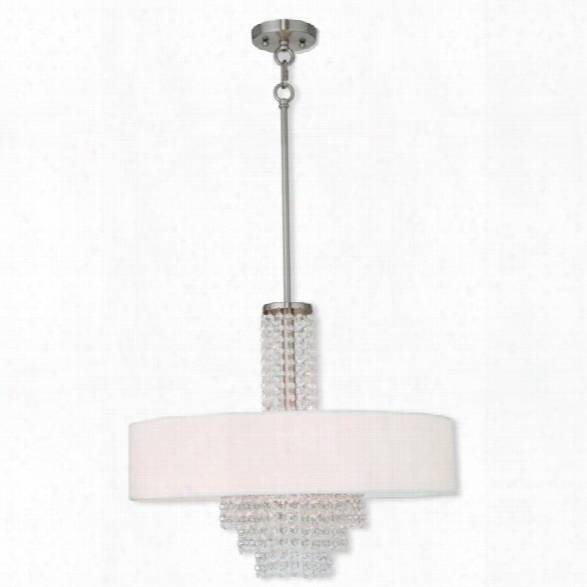 Livex Carlisle Chandelier In Brushed Nickel