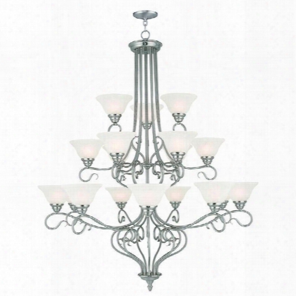 Livex Coronado Foyer Chandelier In Brushed Nickel