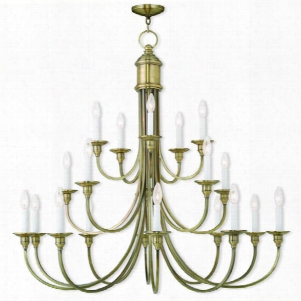 Livex Cranford Foyer Chandelier In Antique Brass