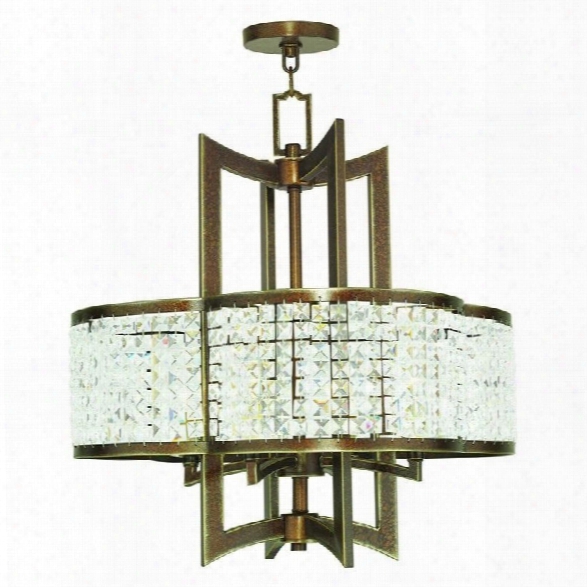 Livex Grammercy Chandelier In Hand Painted Palacial Bronze