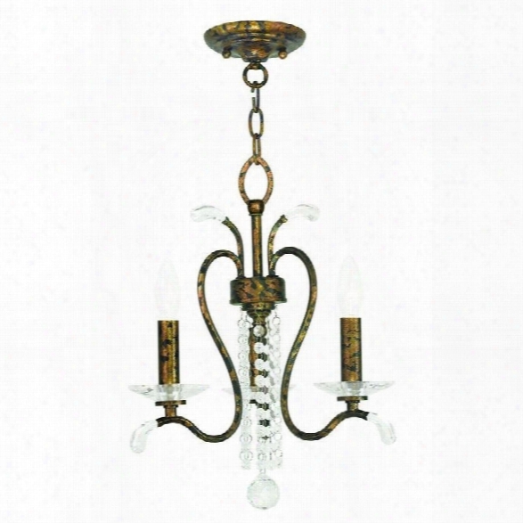 Livex Serafina Convertible Mini Chandelier In Venetian Golden Bronze